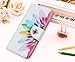 Case for iPhone SE 5 5S, xhorizon ?FLK Simple Floral Beautiful Colorful Flower Magnetic Flip Leather Case for iPhone 5 5S / iPhone SE (2016)