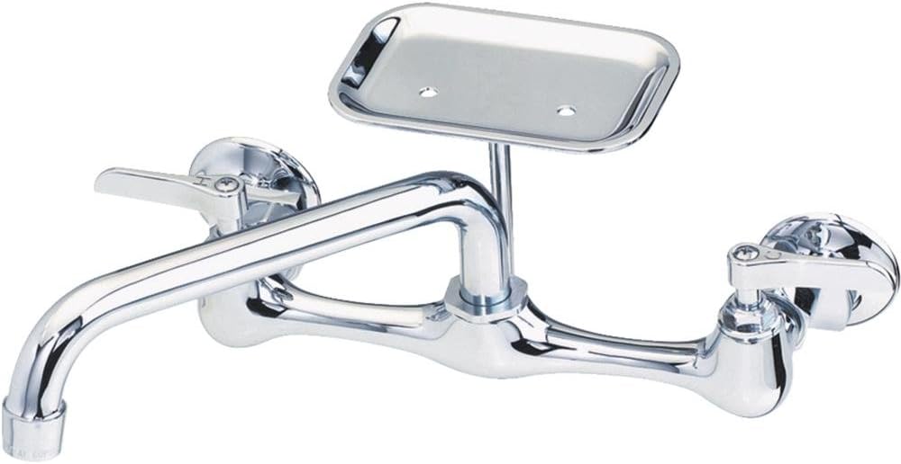 Mueller B K B K Double Lever Handle Wall Mount Utility Faucet