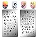 Ejiubas Double-sided Chinoiserie Nail Stamping Plates Nail Art Designs Manicure Set