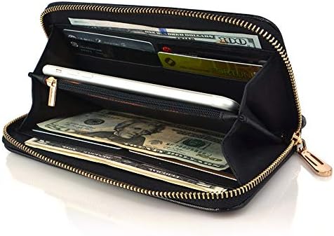 Women Leather Wallets to Organize Your Cash, Passport, Card, and Phone with Removable Wristlet Strap