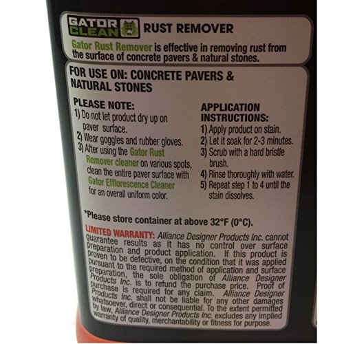 Buy Alliance Gator Clean Rust Remover for Pavers 1 Qt Online at