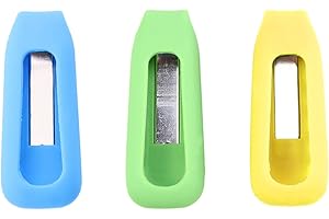 UKCOCO 3 Pack Colorful Silicone Case Clip Holder Replacement Cover Accessories for Tracker (C)