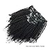 ABH AMAZINGBEAUTY HAIR Afro Coily Clip in Hair Extensions Real Human Hair 4B and 4C Double Wefts Remy Coily Clip ins for African Americans 120 Grams 7pcs 17 Clips, #1B Natural Black 20 Inch