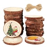 VGOODALL Wood Slices, 36 Pcs 7-8 cm Natural Unfinished Wooden Circles Wooden Rou