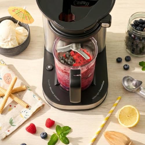 Gelatella, Sorbetière Multifonction, Moteur Brushless, 1,4 L, 11 Programmes, Écran Tactile, Glaces, Boissons Froides, Smoothies, Milkshakes, Sorbets, 2 Pots Tritan, Technologie CreamPulse