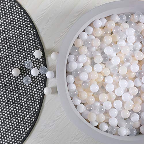GOGOSO Ball Pit Balls 100 – Soft Plastic Balls for Babies Toddlers Kids Children with Storage Bag for 1 2 3 Years Old, 3…