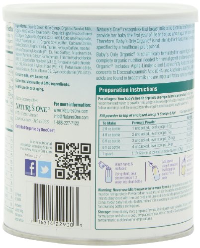 Baby's Only Organic Non-GMO Dairy Toddler Formula, 12.7 oz (Pack of 6)