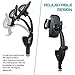 Bestfy Car Mount, Dual USB Universal Car Charger Holder Mount Goose-neck with Cigarette Lighter Chargers for iPhone/Samsung/HTC/Sony/Moto/LG and more Smartphones