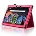 ACdream Lenovo Tab 2 A10 & Lenovo Tab3 10 Business Case, Folio Leather Cover Case for Lenovo Tab2 A10-70/Tab2 A10-30/TAB-X103F Tab 10/Tab3 10 Business Tablet, Hot Pink