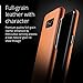 Mujjo Full Leather Case for Samsung Galaxy S8 | Premium Genuine Leather, Natural Aging Effect | Super Slim, Leather Wrapped, Wireless Charging (Tan)