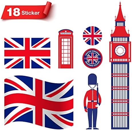 Auto Aufkleber UK Flagge – 4 Stück, Selbstklebend, Wetterfest