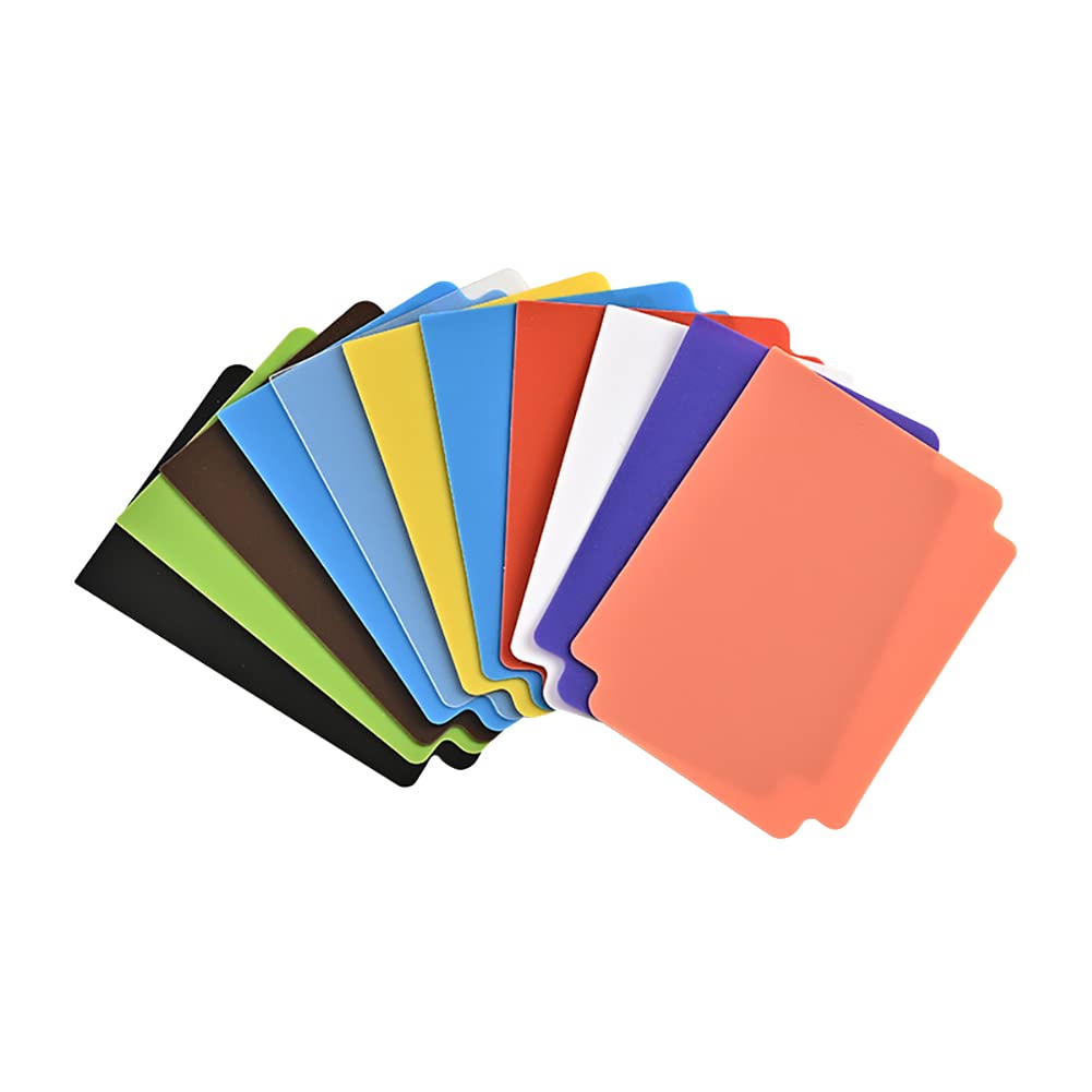 JIHUOO 50 Pcs Multicolor Trading Card Dividers Card Sorting Dividers Plastic Playing Card Separators for Games Sports Baseball Card
