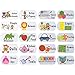 Mozamy Creative 30pcs Toy Organization Labels Bin Labels Toy Storage Stickers Playroom Decals Toddler Stickers School Aged Kids Wall Decals