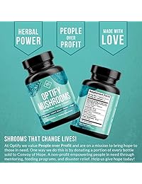 ¡NUEVO! Optifiy MUSHROOM Suplemento – Lions Mane, Cordyceps, Reishi & Chaga Cápsulas –...