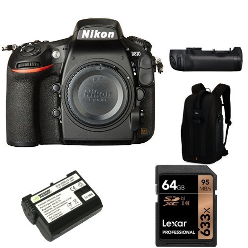 Nikon D810 FX-format Digital SLR Camera Body with 24-70mm Lens + Nikon MB-D12 Multi Battery Power Pack and Accessories