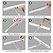 Ponsey Shower Window Squeegee, Stainless Steel Squeegee for Shower Doors Bathroom Kitchen Car Mirror Glass Cleaning Brush Wiper Scraper with Suction Hook