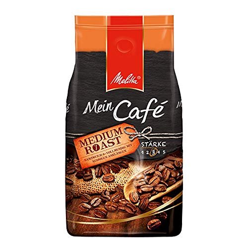 Melitta Ganze Kaffeebohnen, samtweich und vollmundig mit nussigen Anklängen, Stärke 3, Mein Café Medium Roast, 1kg – Bild 3