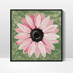 Framed Canvas Wall Art for Living Room, Bedroom Daisy Theme Canvas Prints for Home Decoration Ready to Hang - 16x16 inches