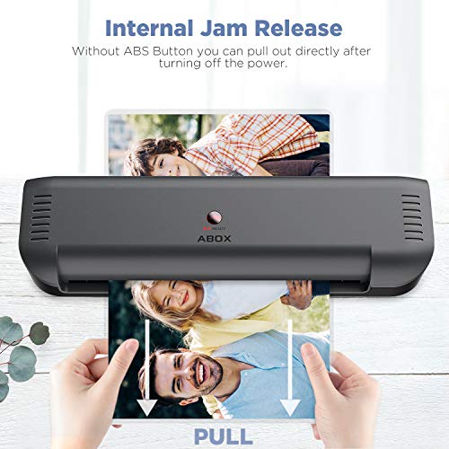 ABOX A4 Laminator Machine, Portable Thermal Laminating Machine OL141 with 12 Pouches, Fast Warm
