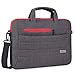 BRINCH 15-15.6 Inch Multi-Functional Suit Fabric Portable Laptop Sleeve Case Shoulder Messenger Bag Briefcase for Laptop, Tablet, MacBook, Notebook - Black-Red
