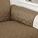 Home Fashion Designs Reversible Sofa Protector. Furniture Protector for Living Room with Secure Straps. Furniture Protectors for Kids, Dogs and Pets. (Sofa, Fossil Brown/Birch)