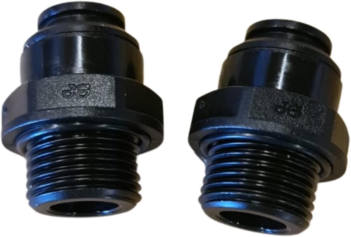 John Guest Male 1/2" BSP to 12mm Push Fit Water Adaptor **(2 Pack)**