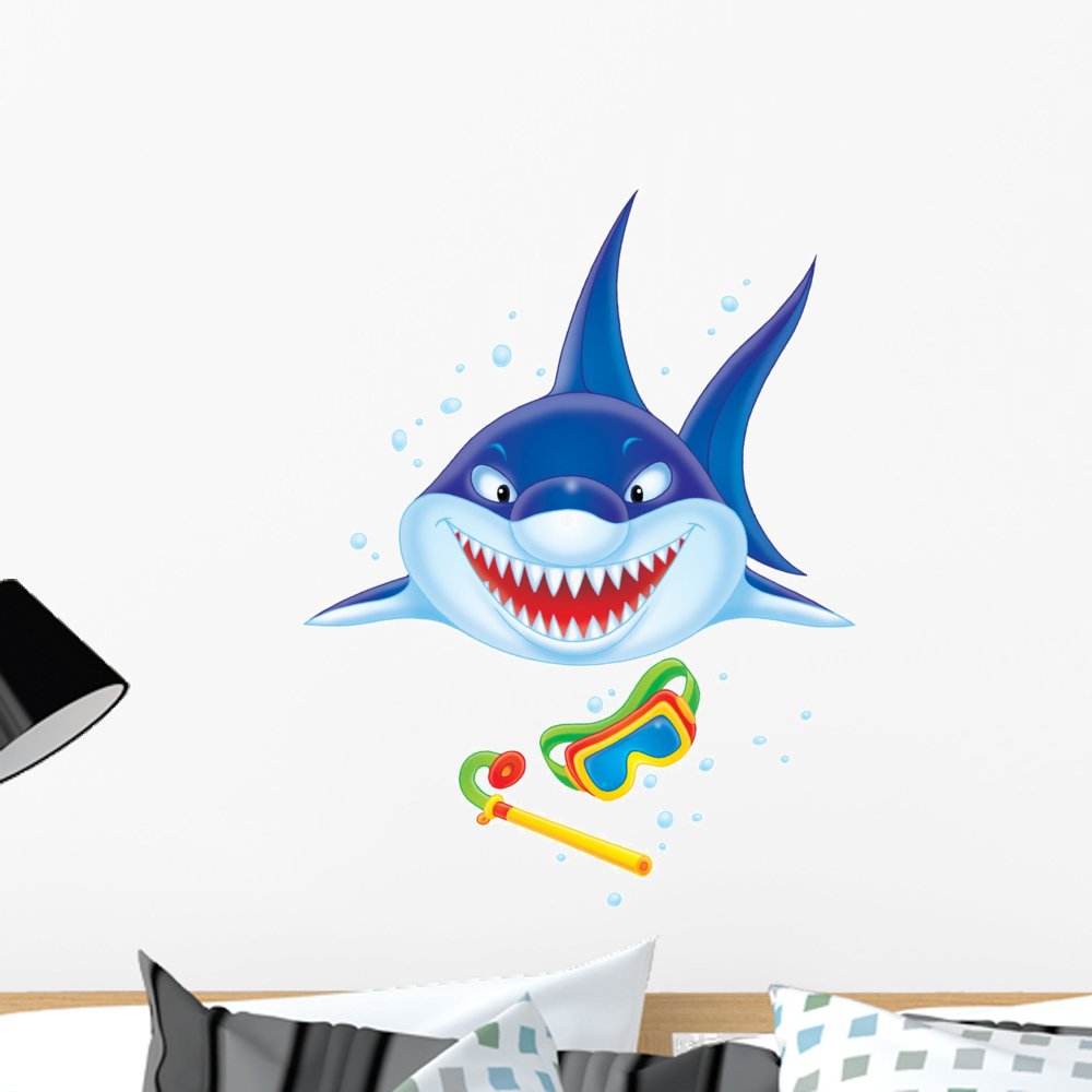 Amazon.com: Wallmonkeys Shark Wall Decal Peel and Stick Graphic WM1994