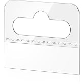 Hang Tabs, 200 Pcs Clear Sticky Hanging Tabs Slot Hole Self Adhesive Plastic Hang Tags for Hanging Retail Display, 1.8x1.4inch