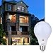 E27 or E26 LED Dusk to Dawn Sensor Light Bulbs Built-in Photosensor Detection Auto Switch Light Indoor/Outdoor Lighting Lamp for Porch Hallway Patio Garage (9W 810Lumens, Warm White 3000K)