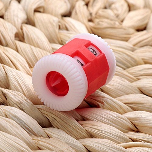 BleuMoo 1Pc Plastic Crochet Knitting Row Counter Round Stitch Tally Knitter Needle (L)