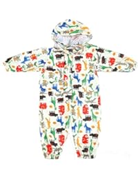 JiAmy Kids Baby One Piece Rain Suit with Hood Waterproof Coverall Outdoors 3-5 Years Yellow