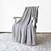 Simple&Opulence Flannel Fleece Velvet Plush Throw Blanket, 50x60 Inch, Lightweight Warm Ultra Soft All Season for Bed/Couch/Sofa-Light Grey