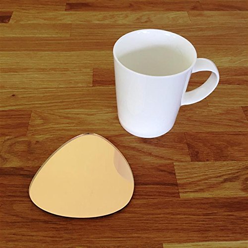 Super Cool Creations Coasters - Pebble Shaped - Gold Mirror - 8 Set