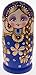 Moonmo 7pcs Cute Blue Sweater Braid Girl Russian Nesting Dolls Matryoshka Toys