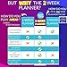 SmartyPlans Dry Erase Weekly Extra Thick Magnetic Calendar for Refrigerator: 17x13 Two Week Planner and 6x9 White Board, 4 Fine Tip Markers and Eraser with Magnets. Stain Resistant. Shipped Flat.
