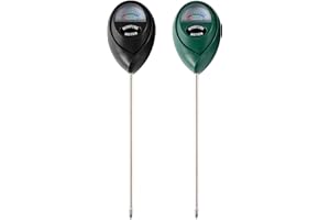 Fpxnb 2 Packs Soil Moisture Meter, Plant Water Meter for House Plants, Soil Tester Test Kit Soil for Garden Lawn Farm Indoor & Outdoor Use, No Battery Required (Black & Green)