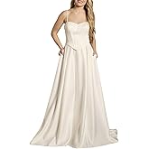 David's Bridal Satin Corset Bodice Ball Gown Wedding Dress