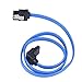 eBoot 6 Pack 18 Inch SATA III 6.0 Gbps Cable with Locking Latch and 90-Degree Plug, Blue