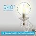 Hyperikon LED B11 Bulb Dimmable, 40 Watt (4W), Filament Candle Vantage Lights, E12 Base, 3000K, Flame Tip, UL, 6 Pack