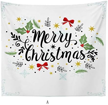 FBGood Merry Christmas Home Tapestries Boho Beach Towel Blanket Bedding Yoga Meditation Mat Rugs Room Dorm Decor Large Cloth Hippie Wall Hanging Tapestry