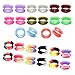 Jovivi Pack of 28 Mixed Colors Ultra-thin Soft Silicone Double Flared Flexible Flesh Tunnel Plugs Gauges 5/8