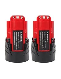 2 Pack de 2500mAh 12V Batería de repuesto de iones de litio para Milwaukee M12 Milwaukee 48-11-2401 48-11-2402 48-11-2411 48-59-1812 48-11-2420 48-59-1812 48-59-2401 2510- 20 herramientas inalámbricas de Milwaukee