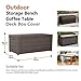 Flexiyard Patio Deck Box Cover, 63x30 Inch Fire Pit Covers with Straps and Handles, Waterproof Heavy Duty Outdoor Furniture Winter Cover for Keter, Suncast, Lifetime Container
