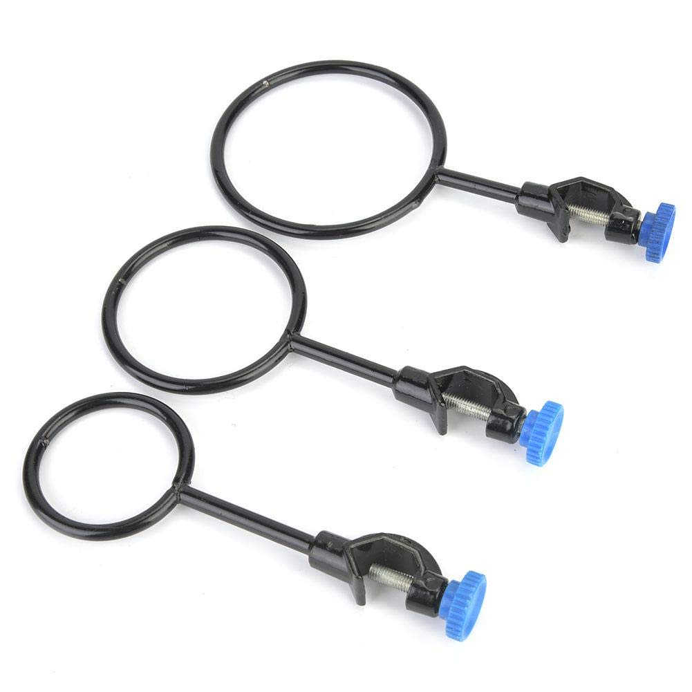 FTVOGUE 3 Pcs Laboratory Support Ring Clamp Closed Iron Steel Coated