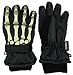 N'Ice Caps Kids Glow in the Dark Skeleton Print Thinsulate Waterproof Gloves (9-10 Years, Black Skeleton)