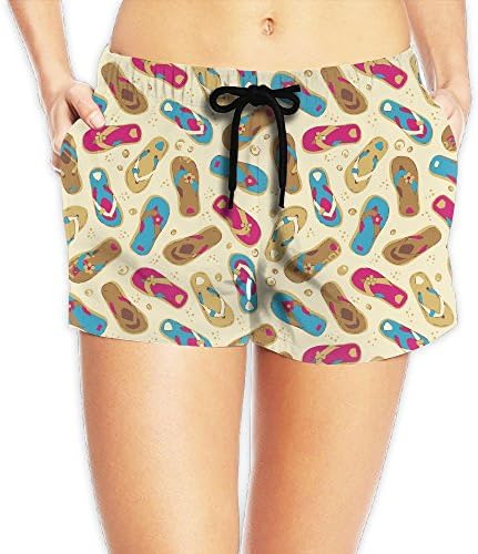 colorful Flip Flops Women's Swim Beach Board Shorts