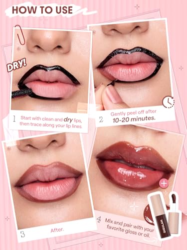 SHEGLAM Fall In Line Peel Off Lip Liner Stain Long Lasting Transfer-proof Nude Lip Tint-Pinky Promise