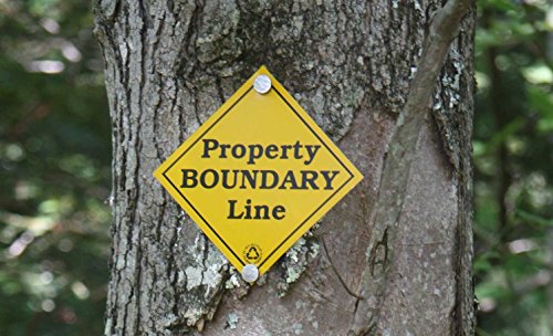 Minuteman Signs | Property Boundary Markers, Small, Aluminum, Yellow, 25 Pack - coolthings.us