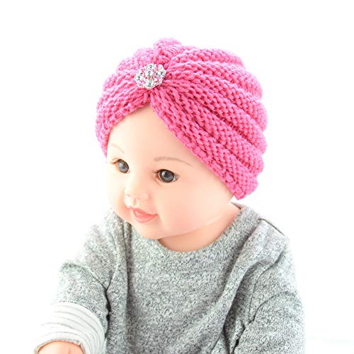 Longay Baby Toddler Girls Boys Infant Warm Winter Knit Beanie Hat Crochet Ski Ball Cap (Mint Green) - Thumbnail 2