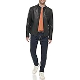 Cole Haan Men's Smooth Leather Moto Jacket